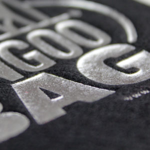 Silerprägung auf einer Serviette