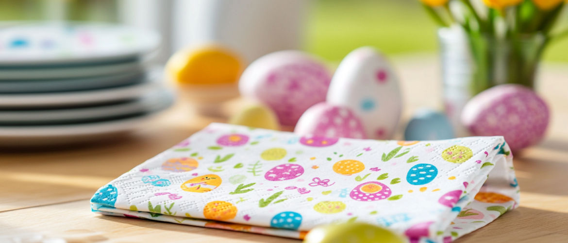 Bedruckte Oster-Servietten für Restaurants