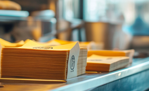 Personalisierte Servietten mit Logo für Foodtruck