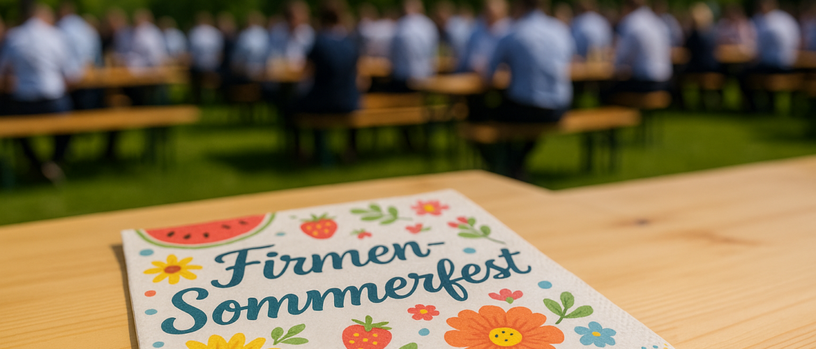Bedruckte Servietten für Firmen-Sommerfeste