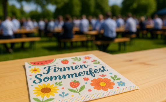 Bedruckte Servietten für Firmen-Sommerfeste