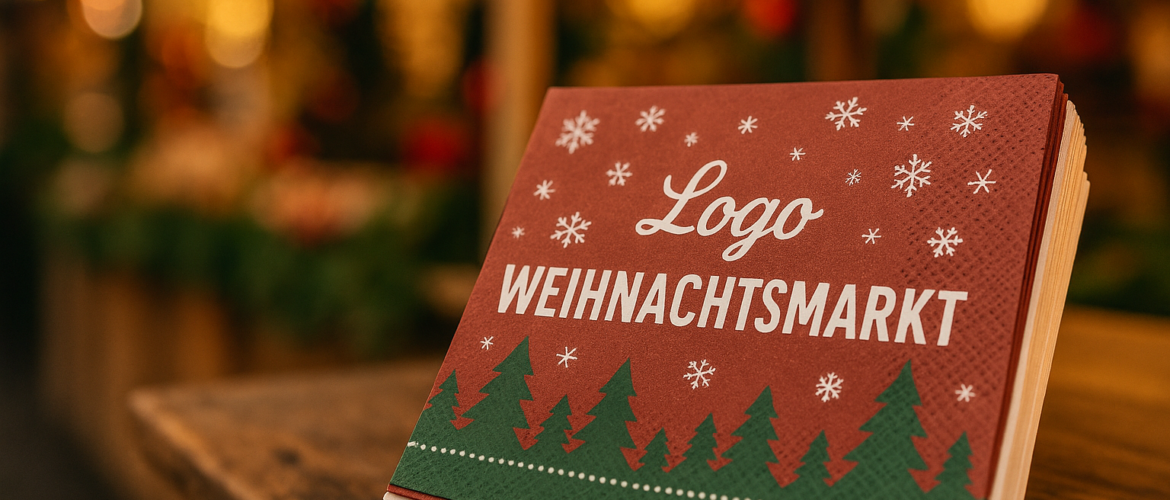 Bedruckte Servietten für Weihnachtsmarkt